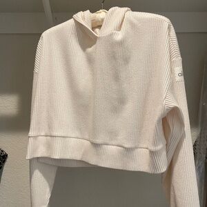 Alo cropped hooded sweater
